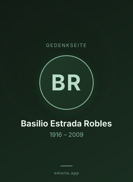 Gedenkportrait von Basilio Estrada Robles