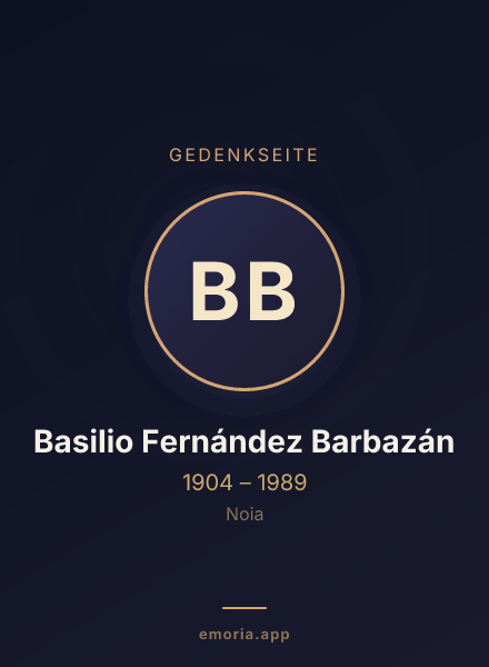 Gedenkportrait von Basilio Fernández Barbazán
