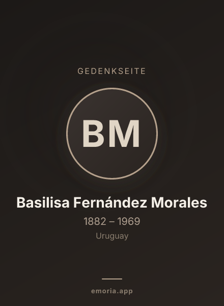 Gedenkportrait von Basilisa Fernández Morales