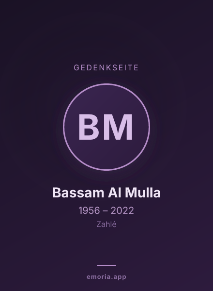 Gedenkportrait von Bassam Al Mulla