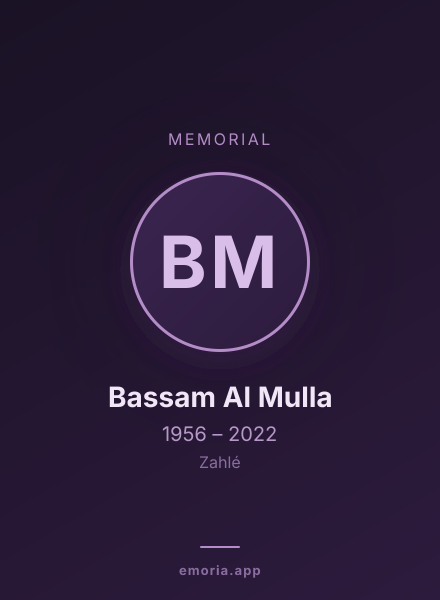 Memorial portrait of Bassam Al Mulla