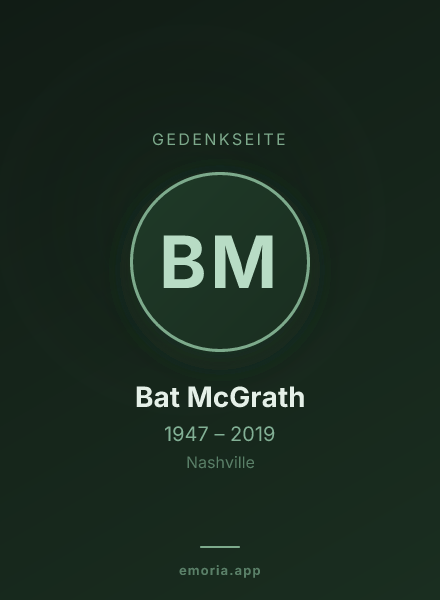 Gedenkportrait von Bat McGrath