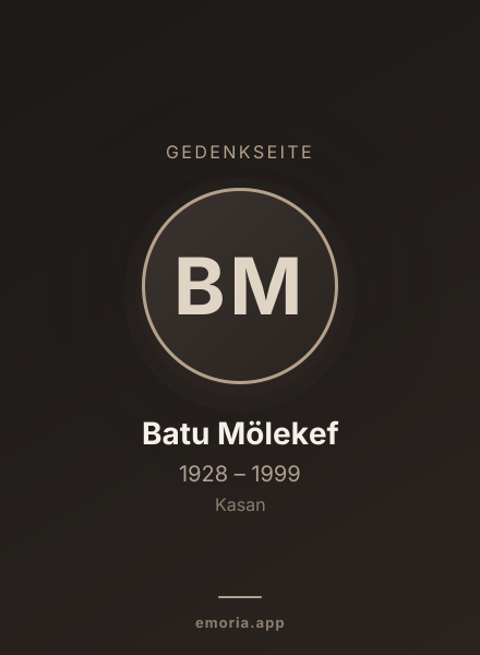 Gedenkportrait von Batu Mölekef