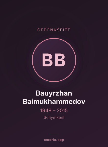 Gedenkportrait von Bauyrzhan Baimukhammedov