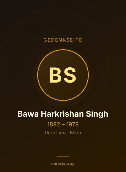 Gedenkportrait von Bawa Harkrishan Singh
