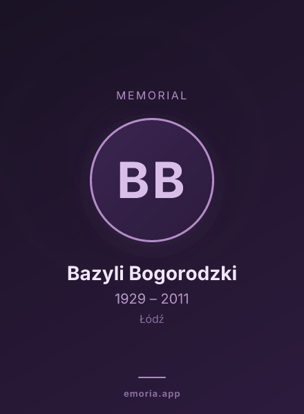 Memorial portrait of Bazyli Bogorodzki