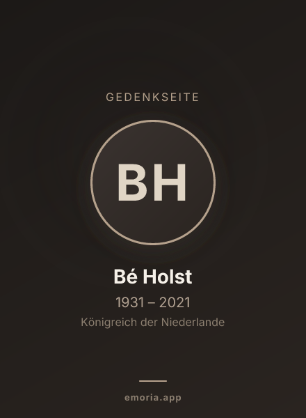 Gedenkportrait von Bé Holst