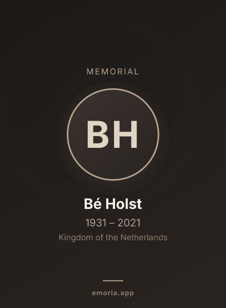 Memorial portrait of Bé Holst
