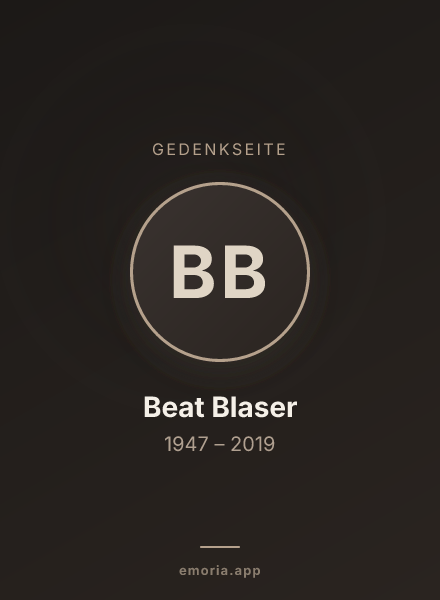 Gedenkportrait von Beat Blaser