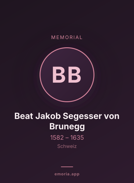 Memorial portrait of Beat Jakob Segesser von Brunegg