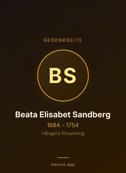 Gedenkportrait von Beata Elisabet Sandberg