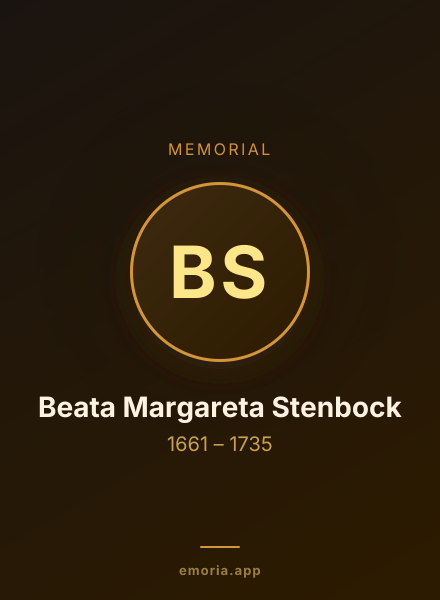 Memorial portrait of Beata Margareta Stenbock