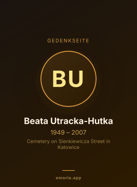 Gedenkportrait von Beata Utracka-Hutka
