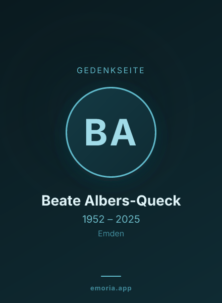 Gedenkportrait von Beate Albers-Queck