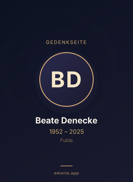 Gedenkportrait von Beate Denecke