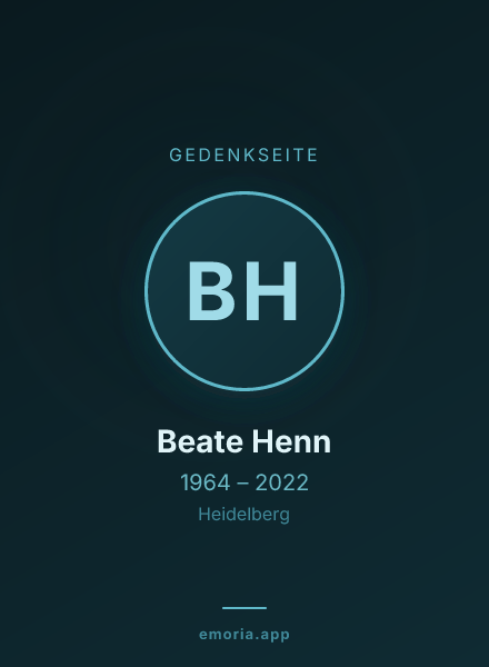 Gedenkportrait von Beate Henn