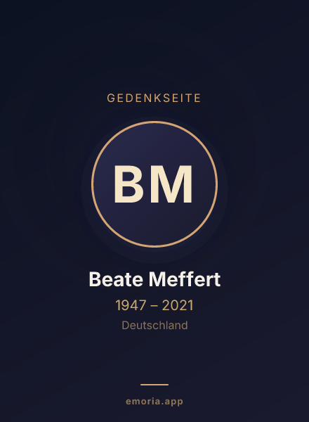 Gedenkportrait von Beate Meffert
