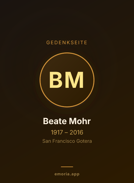 Gedenkportrait von Beate Mohr