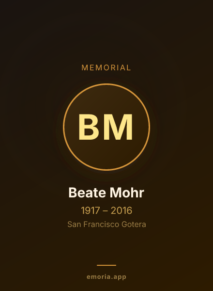Memorial portrait of Beate Mohr