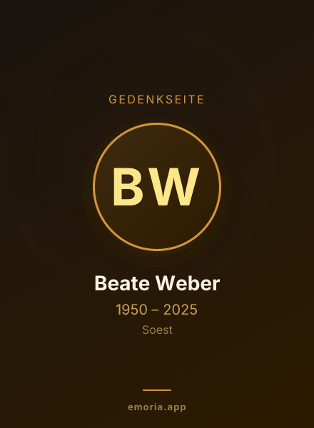 Gedenkportrait von Beate Weber