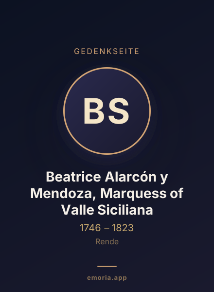 Gedenkportrait von Beatrice Alarcón y Mendoza, Marquess of Valle Siciliana