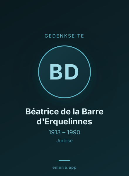 Gedenkportrait von Béatrice de la Barre d'Erquelinnes