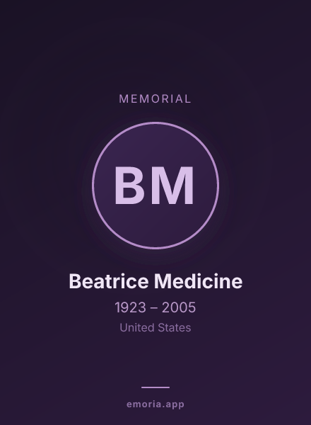 Memorial portrait of Beatrice Medicine