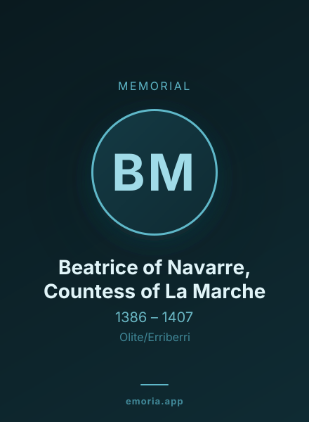Memorial portrait of Beatrice of Navarre, Countess of La Marche