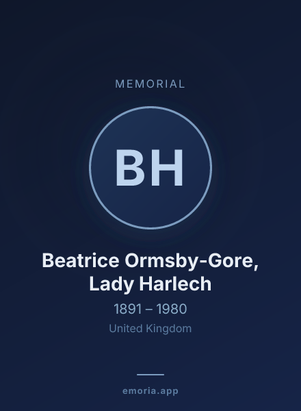 Memorial portrait of Beatrice Ormsby-Gore, Lady Harlech
