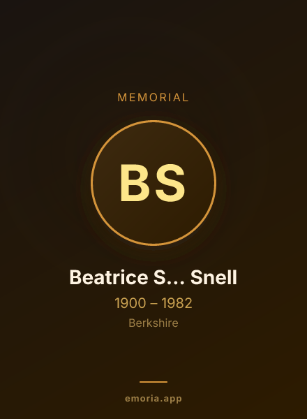 Memorial portrait of Beatrice S... Snell