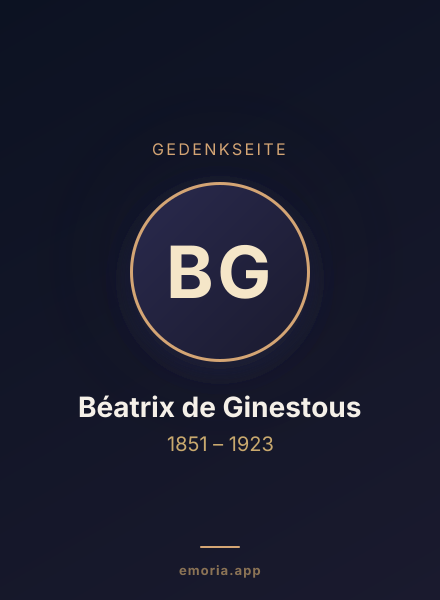 Gedenkportrait von Béatrix de Ginestous