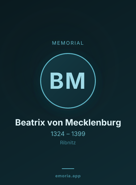 Memorial portrait of Beatrix von Mecklenburg