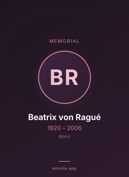 Memorial portrait of Beatrix von Ragué