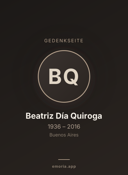 Gedenkportrait von Beatriz Día Quiroga