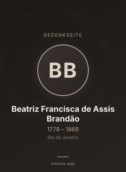Gedenkportrait von Beatriz Francisca de Assis Brandão