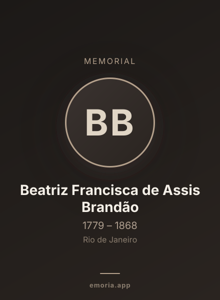 Memorial portrait of Beatriz Francisca de Assis Brandão