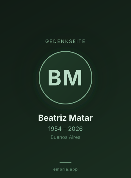 Gedenkportrait von Beatriz Matar