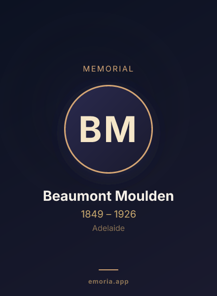Memorial portrait of Beaumont Moulden