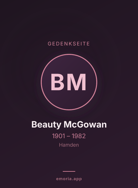 Gedenkportrait von Beauty McGowan