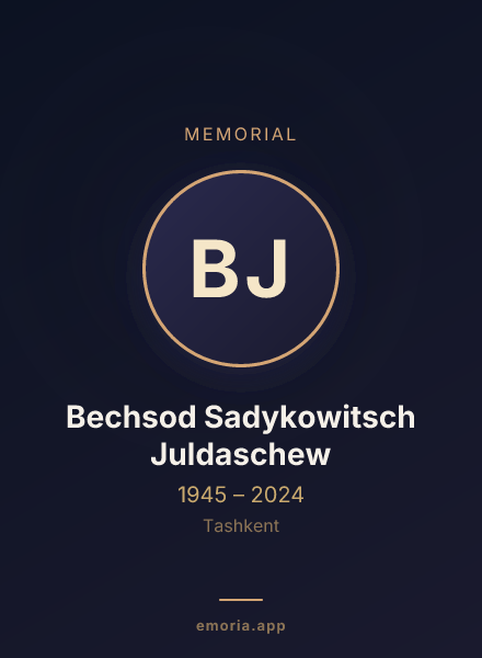 Memorial portrait of Bechsod Sadykowitsch Juldaschew