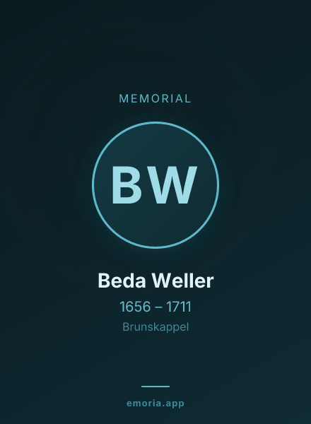 Memorial portrait of Beda Weller