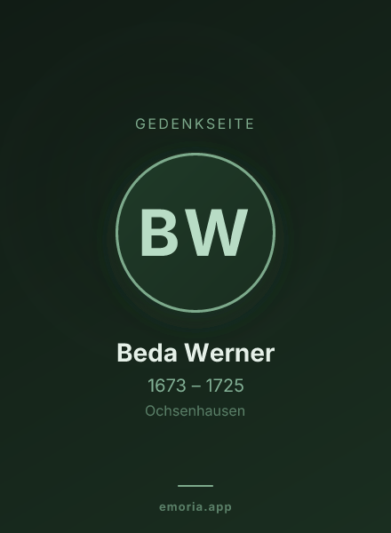 Gedenkportrait von Beda Werner