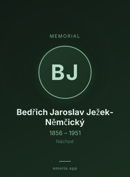 Memorial portrait of Bedřich Jaroslav Ježek-Němčický
