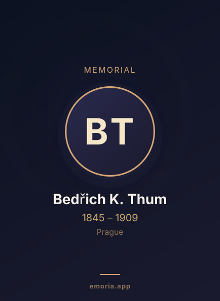 Memorial portrait of Bedřich K. Thum