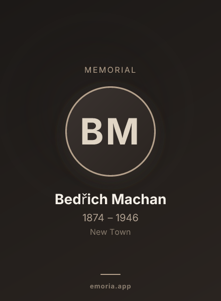 Memorial portrait of Bedřich Machan