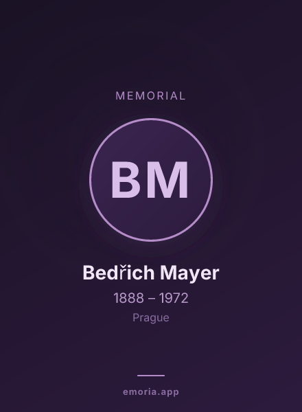 Memorial portrait of Bedřich Mayer