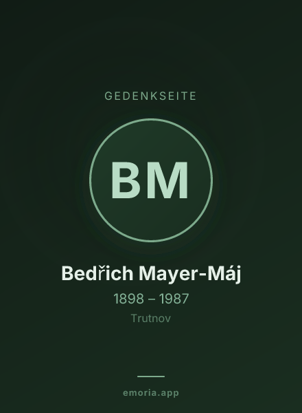 Gedenkportrait von Bedřich Mayer-Máj