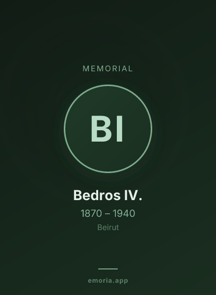 Memorial portrait of Bedros IV.