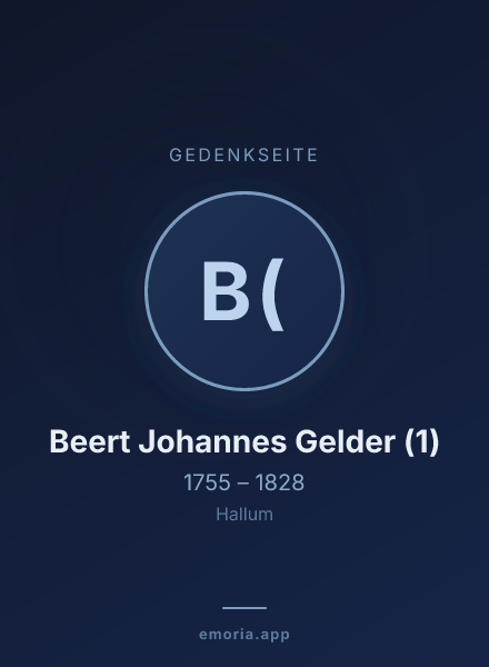 Gedenkportrait von Beert Johannes Gelder (1)
