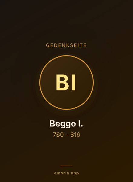 Gedenkportrait von Beggo I.